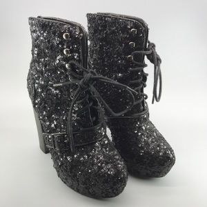 Steve Madden Sequin Platform Booties